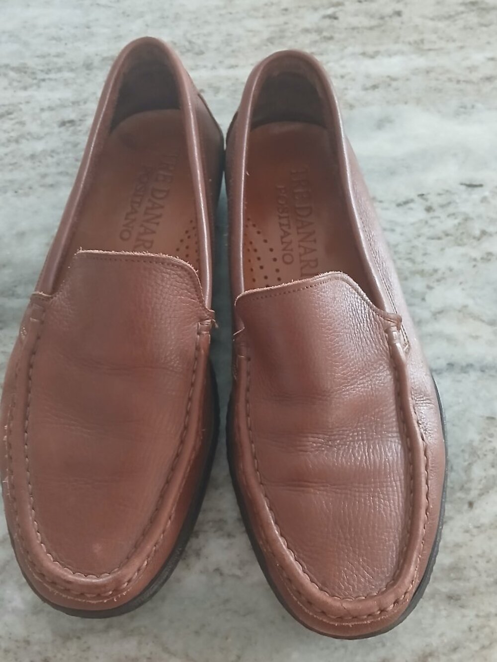 Tre Danari Positano Brown Leather Italian Loafers Men’s Sz 9-9.5 NWT Condition